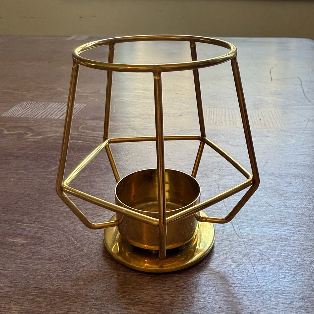IKEA Gold Geometric Candle Holder